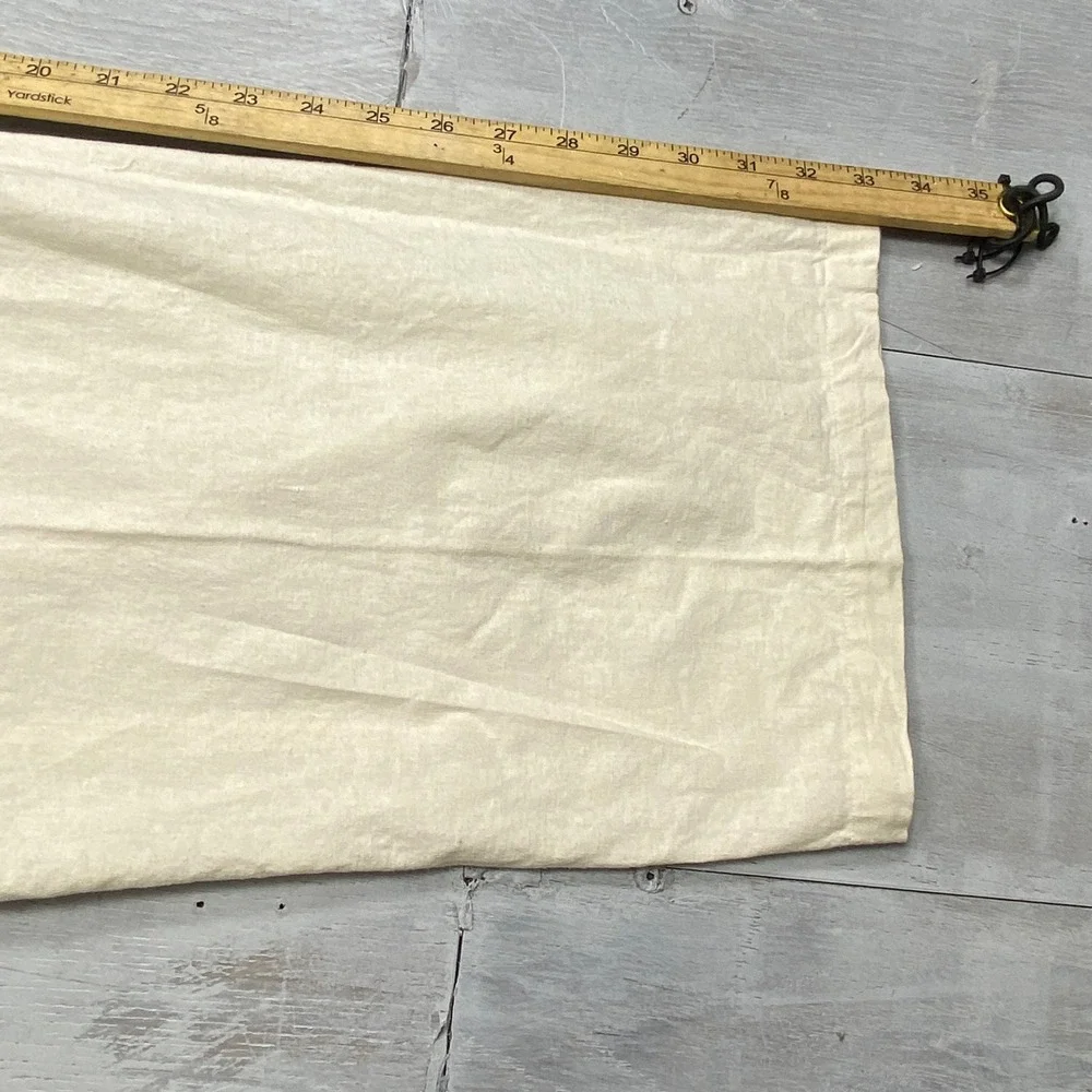 Koman Cargo Pants Mens XL Cream Linen Cotton Blend Wide Leg Relaxed Beach Pants